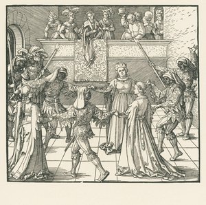 Maskeraden (træsnit) af Albrecht Dürer or Duerer
