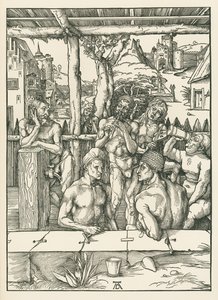 Mændenes bad, ca. 1496-97 (træsnit) af Albrecht Dürer or Duerer