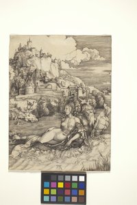 Havmonsteret (Meerwunder) (gravering på lagt papir) af Albrecht Dürer