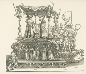 Den lille triumfvogn eller det burgundiske ægteskab af Albrecht Dürer or Duerer