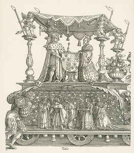 Den lille triumfvogn eller det burgundiske ægteskab af Albrecht Dürer or Duerer