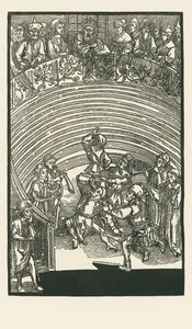 Teatret, ca. 1492-93 (træsnit) af Albrecht Dürer or Duerer