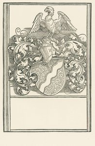 Michael Behaims våbenskjold, ca. 1518-20 (træsnit) af Albrecht Dürer or Duerer