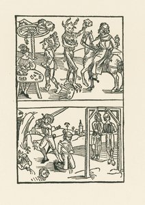 Træsnit til "Wie der Würffel auff ist Kumen" af Albrecht Dürer or Duerer