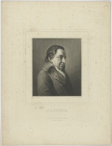 Portræt af Johann Gottlieb Fichte 1762-1814. af Albrecht Fürchtegott Schultheiss