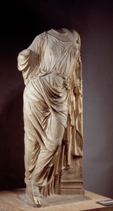 Afrodite til søjlen. Marmorskulptur efter Afrodite brugt af Alcamene, græsk billedhugger fra det 5. århundrede f.Kr. Dim. 1,18 m Paris, Musée du Louvre af Alcamenes (attr. to)