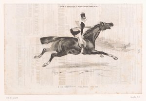 Jongeman op galoperend paard At have en tjener, og ikke at have ham med..! (titel på objekt) Kleine geneugten van het paardrijden (serietitel) De små glæder ved ridning (serietitel på objekt)