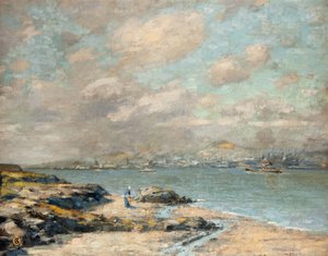 Dundee fra Tayport (olie på lærred)