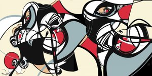 Abstrakte kubistiske ansigter af Alejandra Winkhaus