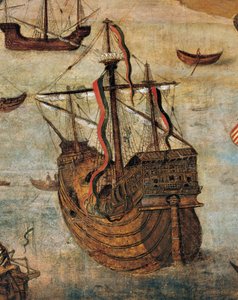 Spansk karavel (detalje fra Virgin of the Navigators)