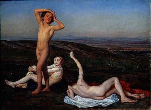 Three Naked Boys, studie til 