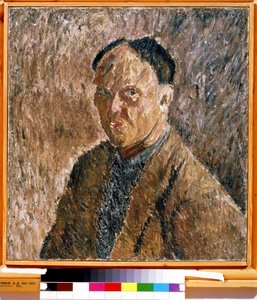 ""Autoportræt"" Peinture af Alexander Davidovich Drevin (1889-1938) 1923 State Tretyakov Gallery, Moskva