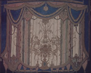 Design af gardin til teaterstykket Maskeraden af M. Lermontov, 1917 af Aleksandr Jakovlevic Golovin