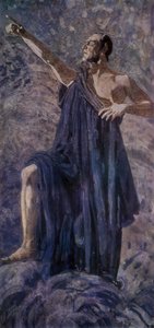Den russiske operasanger Feodor Chaliapin i titelrollen i Arrigo Boitos opera Mefistofele (Mephistopheles) af Aleksandr Jakovlevic Golovin