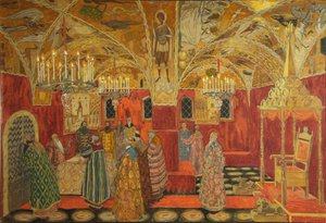 Scenedesign til operaen Boris Godunov af M. Musorgsky, 1911 af Aleksandr Jakovlevic Golovin