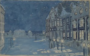 Vinterpaladset. Scenedesign til operaen The Ice House af A. Koreshchenko, 1901