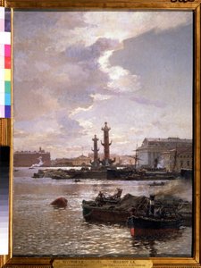 Børsen i Skt. Petersborg. Maleri af Alexander Karlovich Beggrov (1841-1914). Olie på lærred, 80 x 58 cm