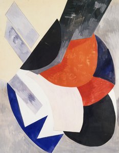 Farvet rytme (blyant og gouache på papir) af Aleksandra Aleksandrovna Ekster