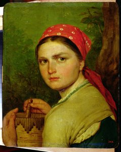 Pige med en birkebarkkrukke, ca. 1824