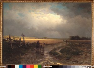The Thaw (Thaw) - Maleri af Alexei Kondratyevich Savrasov (Savrasov) (1830-1897), olie på lærred