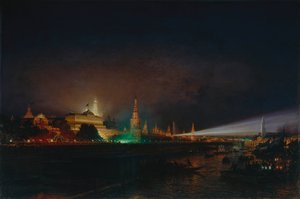 Belysning af Kreml i Moskva, 1883 af Aleksei Petrovich Bogolyubov
