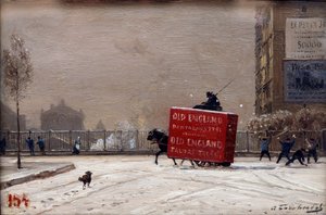 Winter in Paris af Alexey Bogolyubov - Bogolyubov, Alexey Petrovich (1824-1896)
