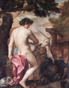 Orpheus Enchanting The Animals (olie på lærred) af Alessandro (1588–1649) (attr. to) Titian (workshop of) and Padovanino