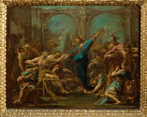 Jesus guerissant les paralytiques - Kristus helbreder de lamme ... af Alessandro (style of) Magnasco