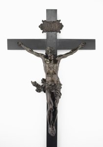 Krucifiks, ca. 1646 (bronze, pæretræ med ebonisering og farvning)