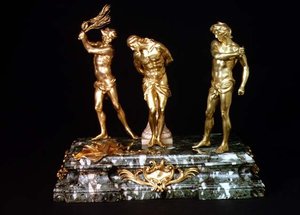 Kristi flagelation, midten af det 17. århundrede (forgyldt bronze)