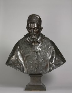 Portræt af pave Innocentius X Pamphili, designet 1647-1648, støbt 1650-1700.