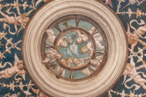 Putti spiller musikinstrumenter, detalje af 3660848 af Alessandro Araldi