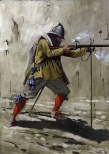 En tercio, et fartøj fra det spanske infanteri mellem 1534 og 1704. Tegning af Alessandro Lonati af Alessandro Lonati