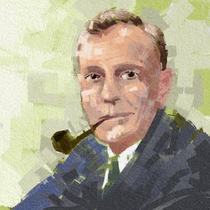 Portræt af astronomen Edwin Hubble, 2023 (illustration)