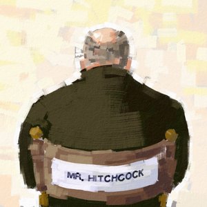 Portræt af instruktør Alfred Hitchcock, 2023 (illustration) af Alessandro Lonati