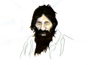 Portræt af Grigori Yefimovich Rasputin (Rasputin af Alessandro Lonati