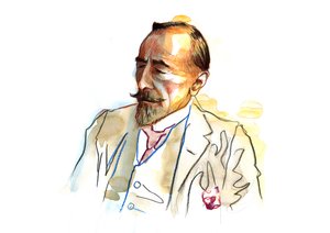 Portræt af Joseph Conrad (1857 - 1924), britisk forfatter omkring 1920 - 1923 (portræt af den engelske forfatter Joseph Conrad) af Alessandro Lonati