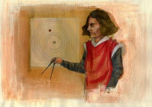 Portræt af Nicolas Copernicus ((Nicolaus Copernicus af Alessandro Lonati