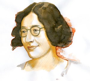 Portræt af Simone Weil (1909-1943), fransk filosof af Alessandro Lonati