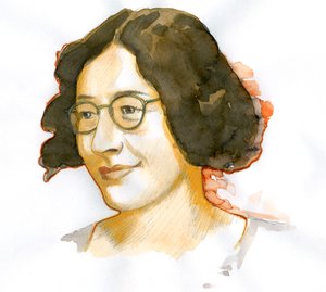 Portræt af Simone Weil (akvarel på papir) af Alessandro Lonati