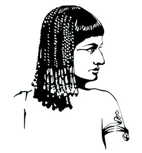 Portræt af dronningen af Egypten Cleopatra VII Thea Philopator (69-30 f.Kr.) af Alessandro Lonati