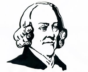 Portræt af filosoffen og økonomen Adam Smith (1723-1790) Tegning af Alessandro Lonati