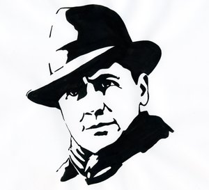 Portræt af den præfekte og modstandsdygtige franske Jean Moulin (1899-1943) af Alessandro Lonati