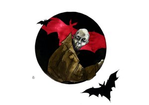 Repræsentation af karakteren af vampyren Nosferatu af Alessandro Lonati