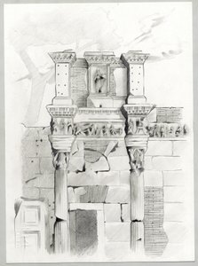 Ruiner af romertiden i Rom, Forum (foro romano) Tegning af Alessandro Lonati.