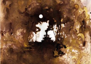 Skibsillustration af det nye "" In the Heart of Darkness"" af Joseph Conrad. 2012 af Alessandro Lonati