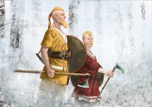Vikinger i tågeskoven af Alessandro Lonati