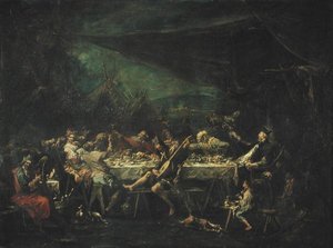 Bøhmisk bryllupsbanket, ca. 1730-35 af Alessandro Magnasco