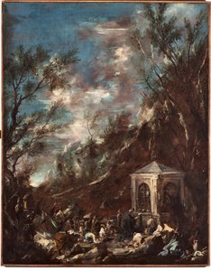 Pilgrimsrejse (Pilgrimsrejse) Maleri af Alessandro Magnasco aka il Lissandrino (1667-1749) af Alessandro Magnasco