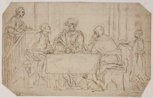 Nadveren i Emmaus af Alessandro Moretto